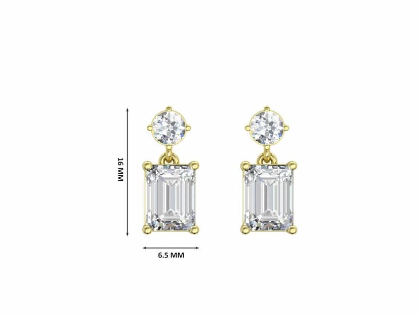Illuminating Emerald Drop Solitaire Earrings view 10