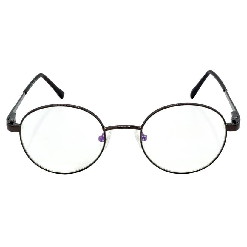 Hrinkar Trending Eyeglasses: Brown Oval Optical Spectacle Frame For Men & Women |HFRM-BWN-19011 view 2