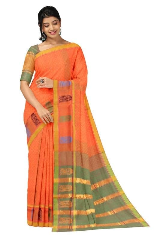 APCO Handloom - Women's Rahajmundry Pure Cotton Grey Handloom Saree (Angara Handloom Saree) 110