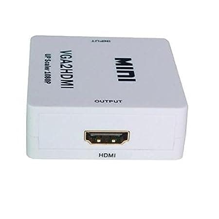 VGA to HDMI, Mini HD 1080P 3.5mm Audio VGA to HDMI HD HDTV Video Converter Box Adapter VGA2HDMI for PC Laptop Dispaly Projector view 3
