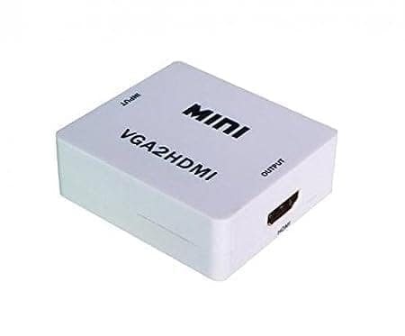 VGA to HDMI, Mini HD 1080P 3.5mm Audio VGA to HDMI HD HDTV Video Converter Box Adapter VGA2HDMI for PC Laptop Dispaly Projector view 4