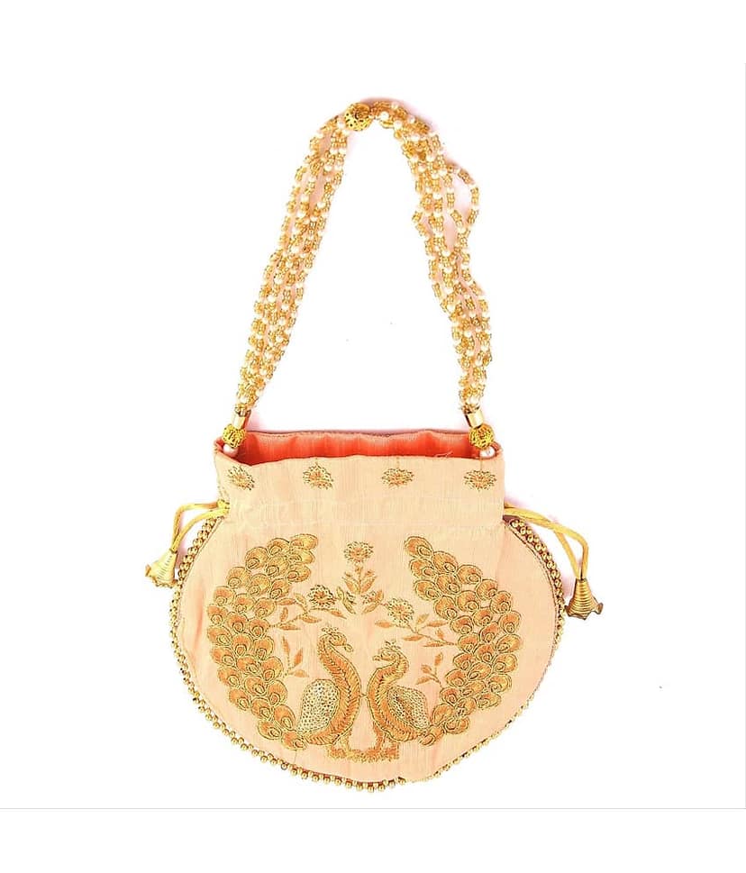 Apratim PeachPuff Silk Potli view 2