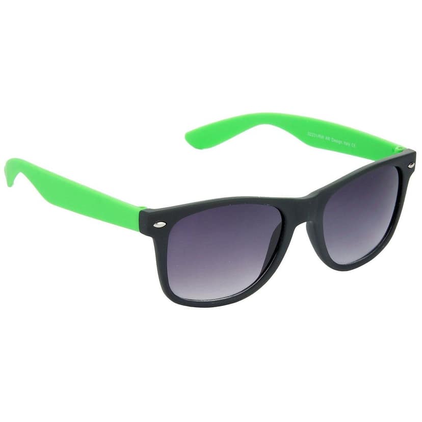 HRINKAR Rectangular Stylish Sunglasses For Men And Women (Grey And Grey Lens | Black And Black Frame - HCMB458) With Free Paper 3D Glass view 2