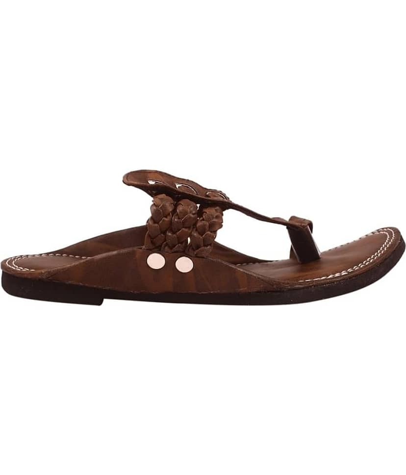 rajeraj Brown Men's Kolhapuris view 2