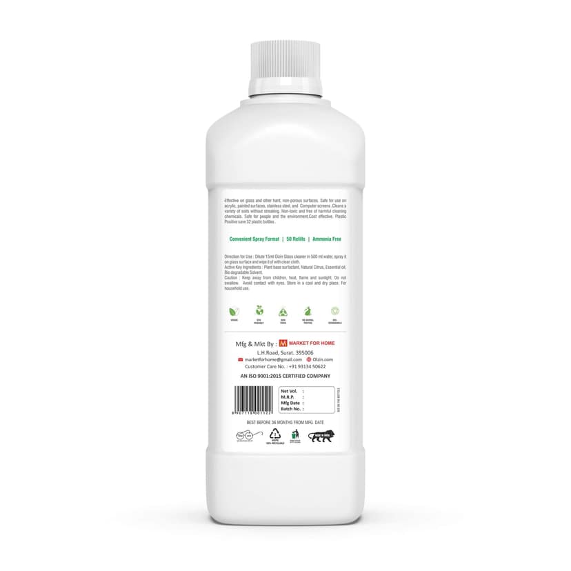 Olzin Glass Cleaner, 500 ml view 2