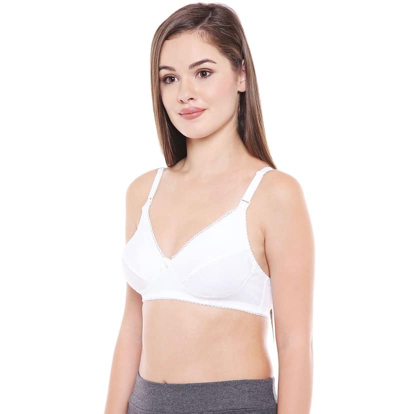 Bodycare 100% Cotton Non Padded Non wired Feeding Bra-Pack of 3 view 3