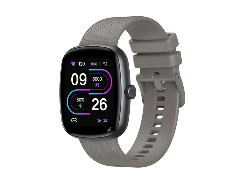Fastrack Jupiter S3 Smartwatch with 1.83 TFT 2.5D Display, Push Button & Rotary Crown, BT Calling, HRM, SpO2 - Gray