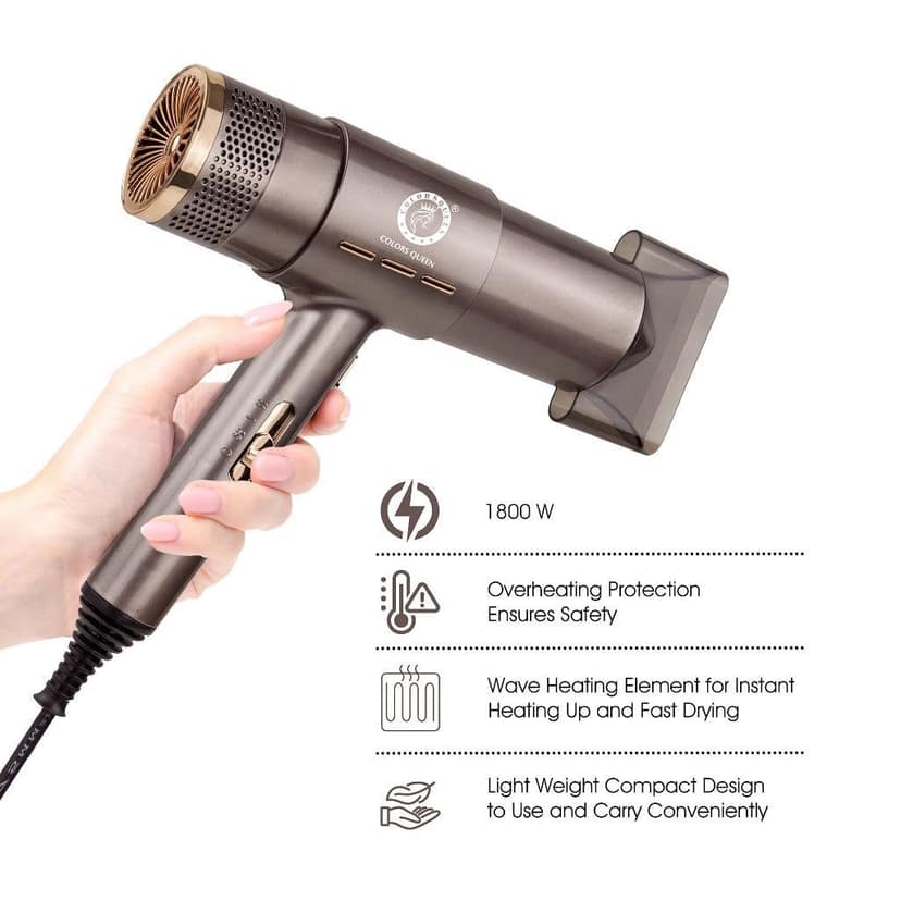 Colors Queen 1800 Watt Hot & Cold Hair Dryer view 3