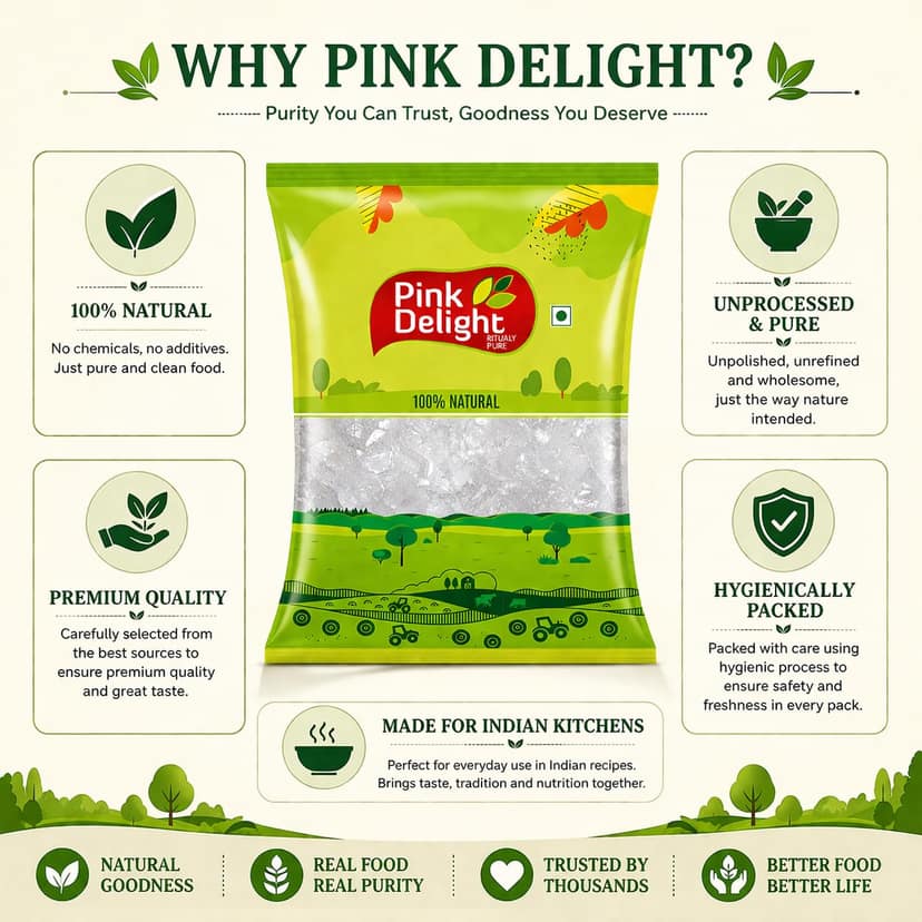 Pink Delight Mishri Crystals Natural Rock Sugar (Mishri Dana)400 g view 2