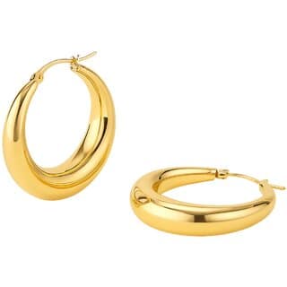 Kimti 18k Gold Plated Gigi Hoop Anti Tarnish Earring