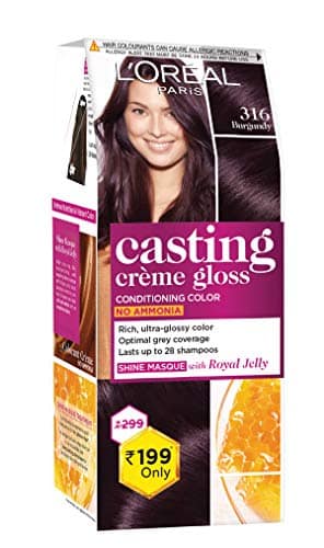 L'Oreal Paris Casting Crème Gloss Small Pack, 316 Burgundy, 45 gm