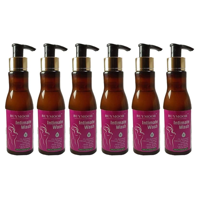 BUYMOOR Natural & alcohol free, pH Balanced Intimate Wash For Women 1200 ML (Pack Of 6)