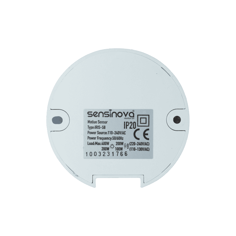 Motion sensor IRIS-S8 Motion Sensor - White, 110-240V AC, Max 400W Load view 2