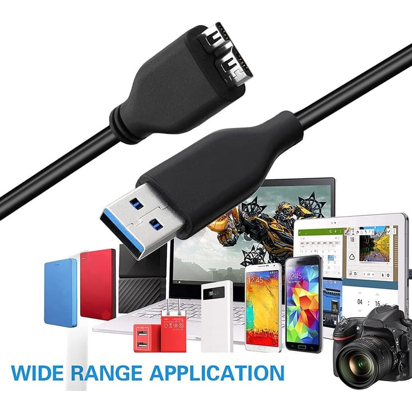 Fast & Compact: USB 3.0 A to Micro B HDD Cable (Short) - Speedy External Hard Drive Cable view 4