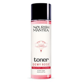Nourish Mantras Dewy Rose Toner/ Formulated with Rose De Mai Niacinamide & Vitamin B5/ Radiant & Rejuvenated Skin/ Pore Tightening Toner - (150ml)