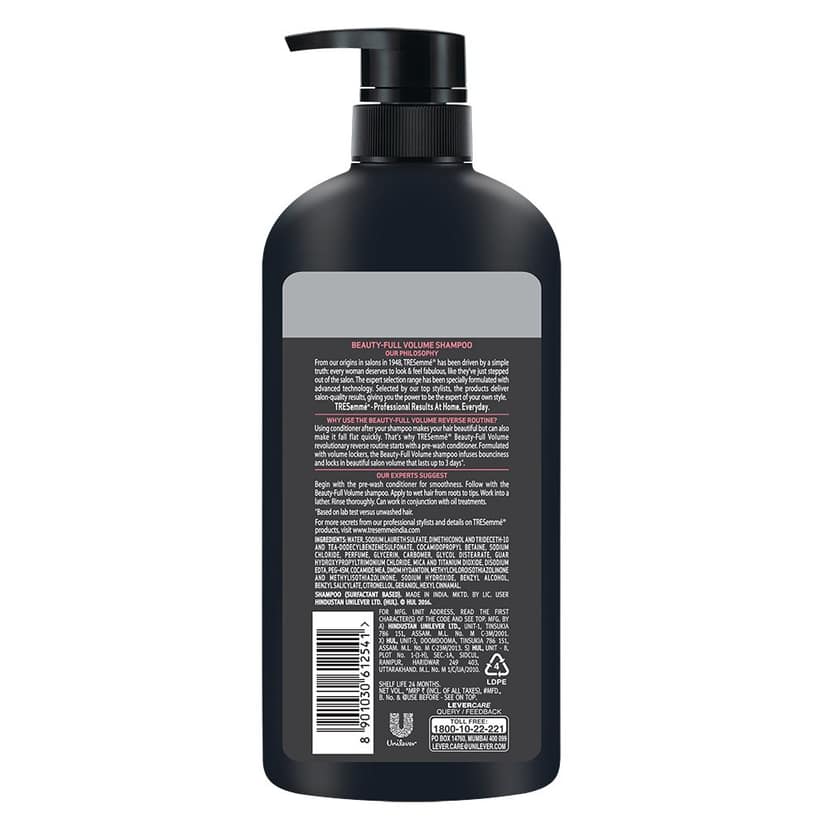 Tresemme Beautyfull Volume Shampoo, For Bouncy Voluminous Hair, 580 Ml view 2