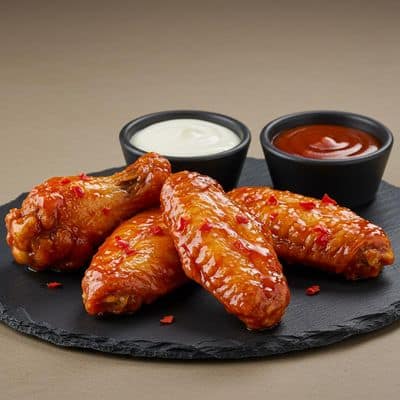 Chicken Wings - 4pc + 2 Dips