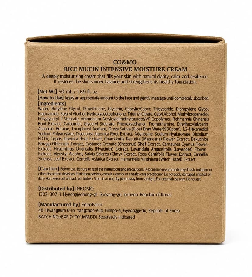 CO&MO Rice Mucin Intensive Moisture Cream view 5