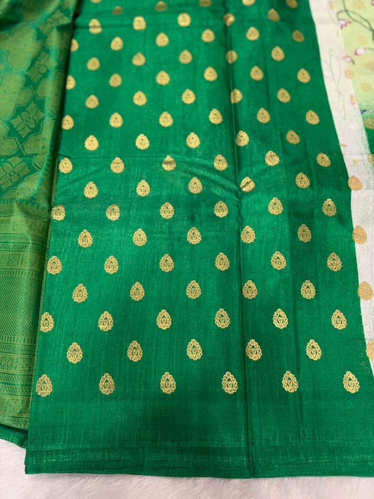 Green Saree view 3