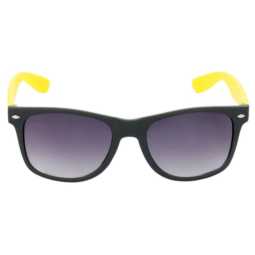 HRINKAR Men Women Boys & Girls Pilot & Rectangular Sunglasses Red & Yellow Frame, Grey & Grey Lens (Medium) Pack of - 2 view 3