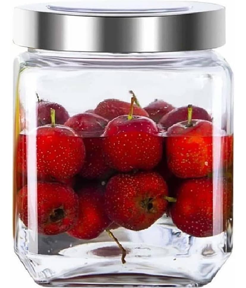 CROCO JAR - Silver Glass Food Container ( Pack of 6 ) view 2