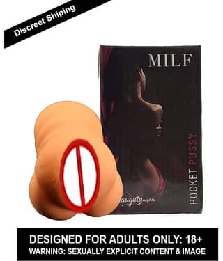Male Masturbator Vaginal Flesh Pocket Pussy Light Sex Toy for Men Realistic Pocket Stroker- MILF