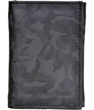 ULTIFAB Vintage Black Leather Men's Three Fold Wallet ( Pack of 1 )