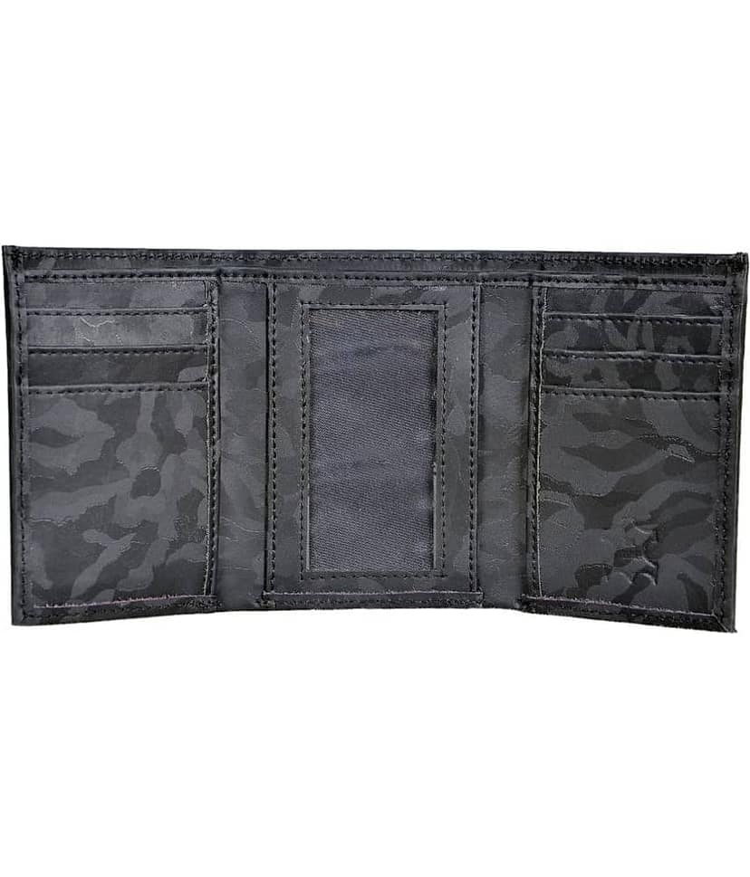 ULTIFAB Vintage Black Leather Men's Three Fold Wallet ( Pack of 1 ) view 2