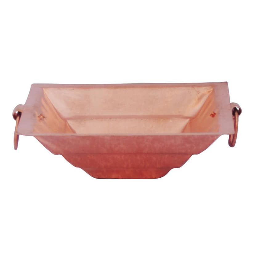 Traditional Copper Hawan Kund | Pure Copper Puja Yagya Kund, Length : 10 Inch (ZMAS294 F) view 2