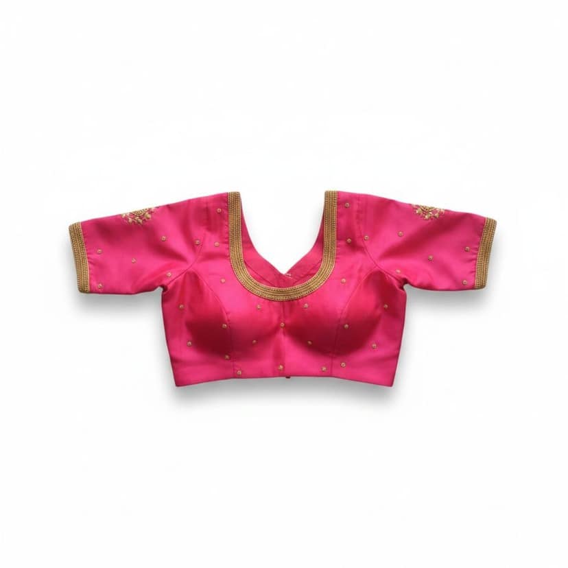 Pink Embroidered Ethnic Blouse