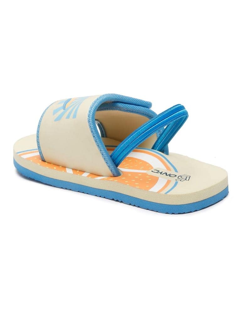 ONYC Beige Sliders for Kids, Surfing Sliders (Unisex) view 5