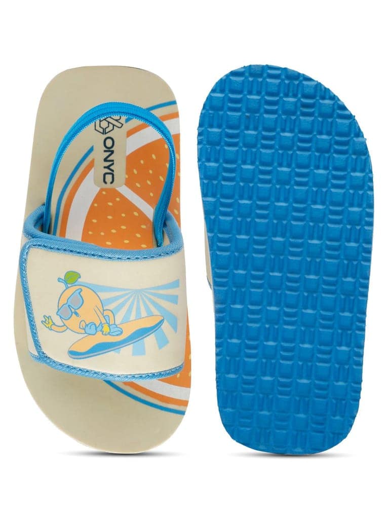 ONYC Beige Sliders for Kids, Surfing Sliders (Unisex) view 6