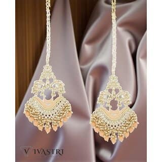 Vivastri Pearl Drops Gold Plated Alloy Drop Earrings Guttapusalu for Women & Girls - VIVA2808ERG