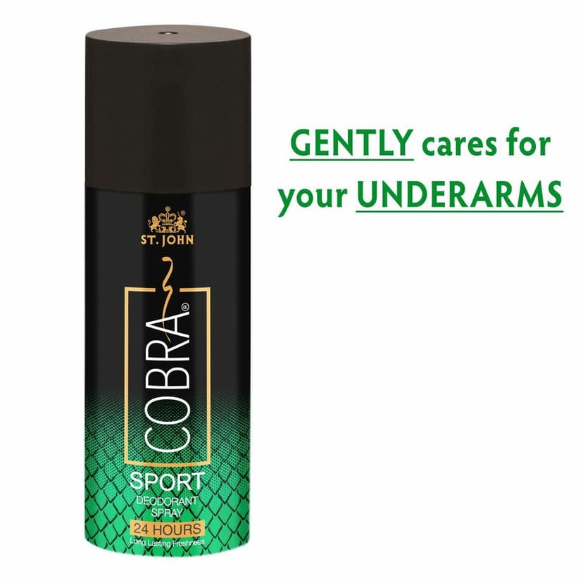 ST.JOHN Deo Cobra Sport Limited Edition Deodorant Body Spray for Long Lasting Protection 150ml (Pack of 12) view 6