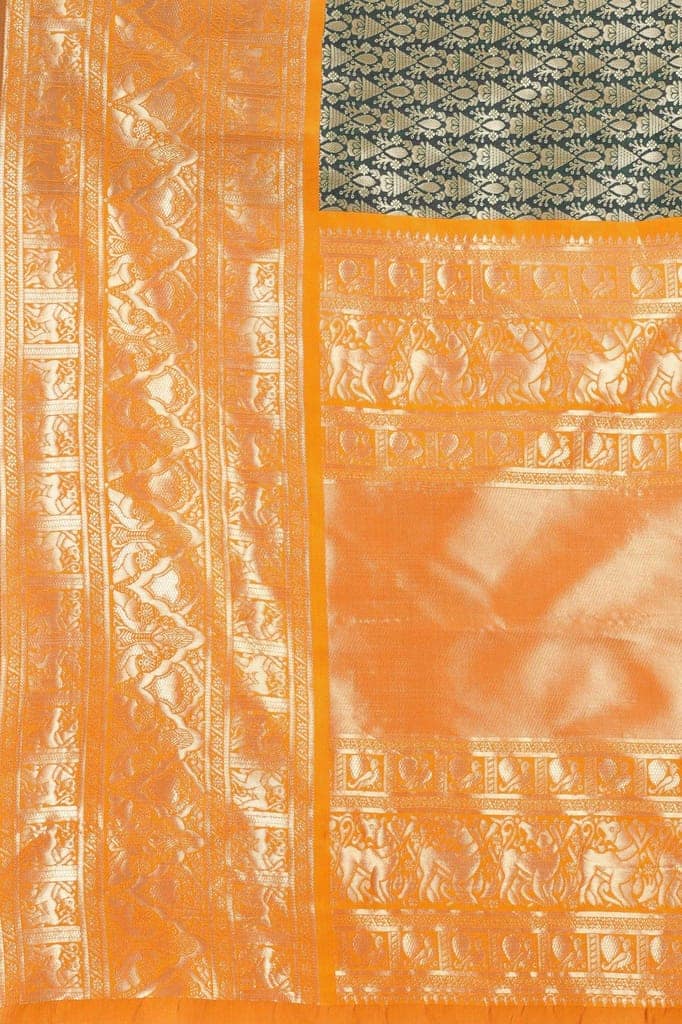 Women's Banarasi Art Silk Saree With Unstiched Blouse Piece view 6