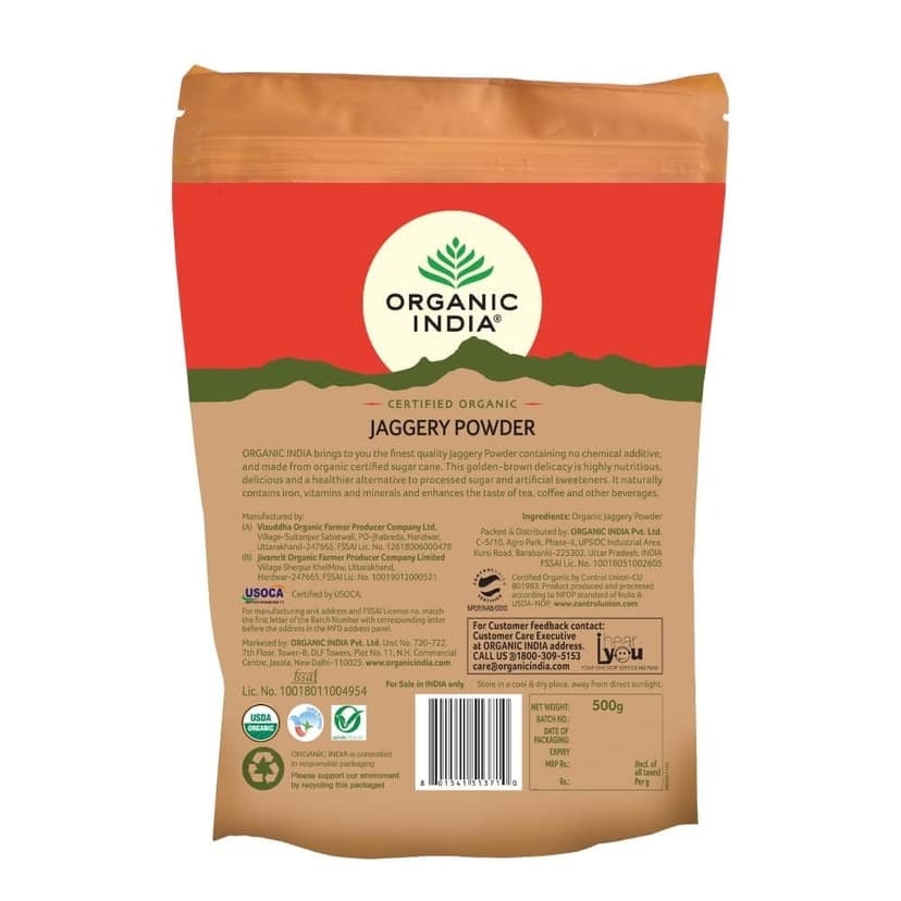 Organic India - Jaggery Powder 500g (Pack of 1) view 5
