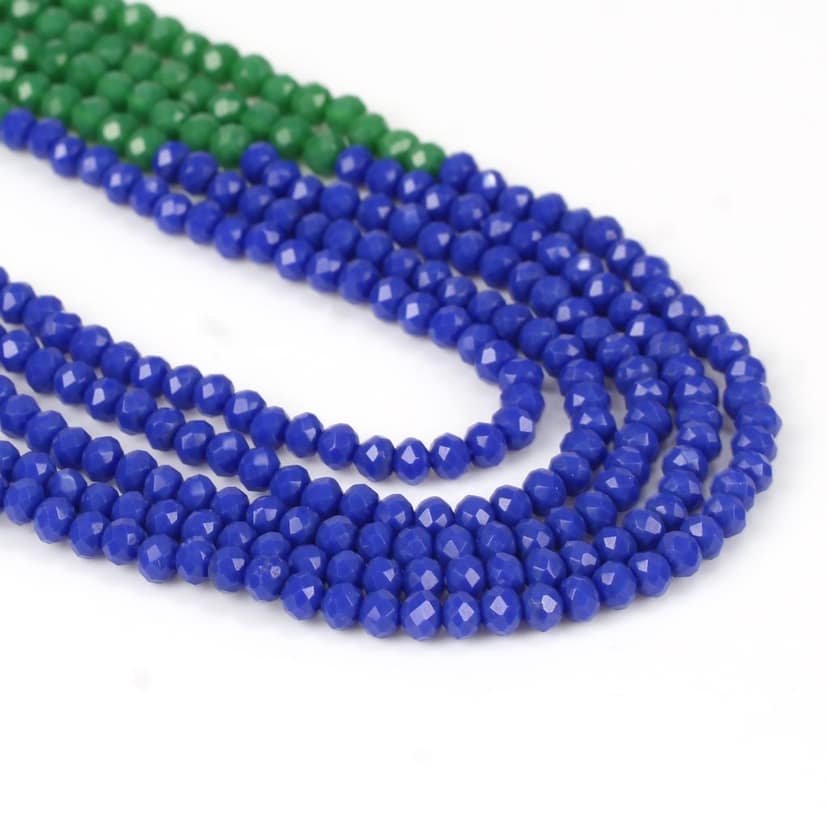 Tribes India Red Blue Green Crystal Beads Multi Strand Necklace for Women view 4