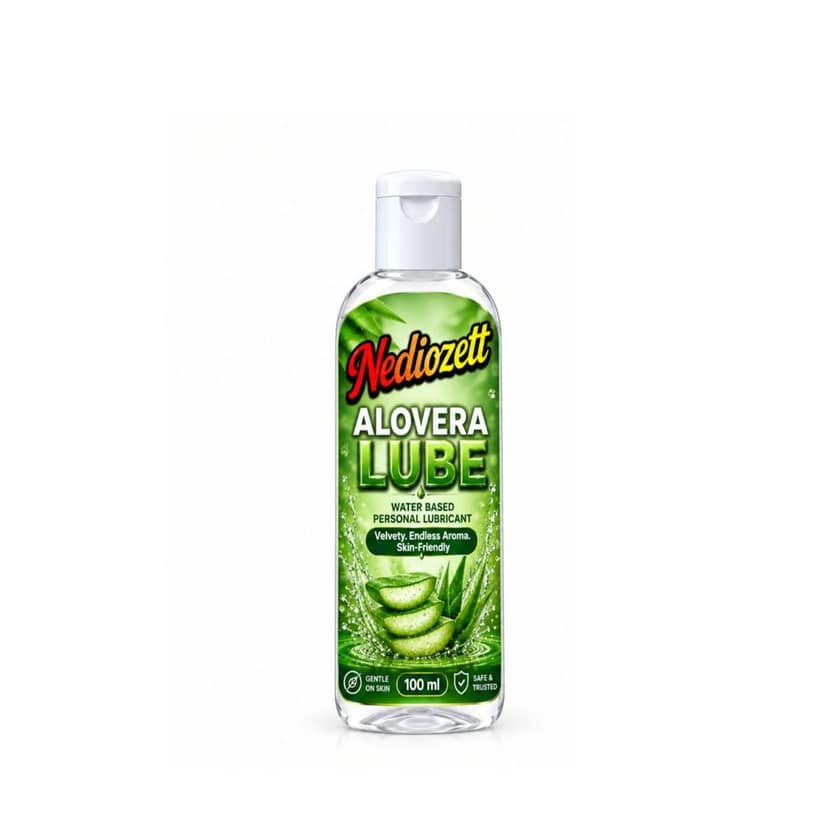 Nediozett Lube Aloe vera Flavored Lubricant Gel for Men & Women| 100ml| Water-Based Gel| Skin-Friendly| Safe to Use with Condoms (pack of 1 ) view 2