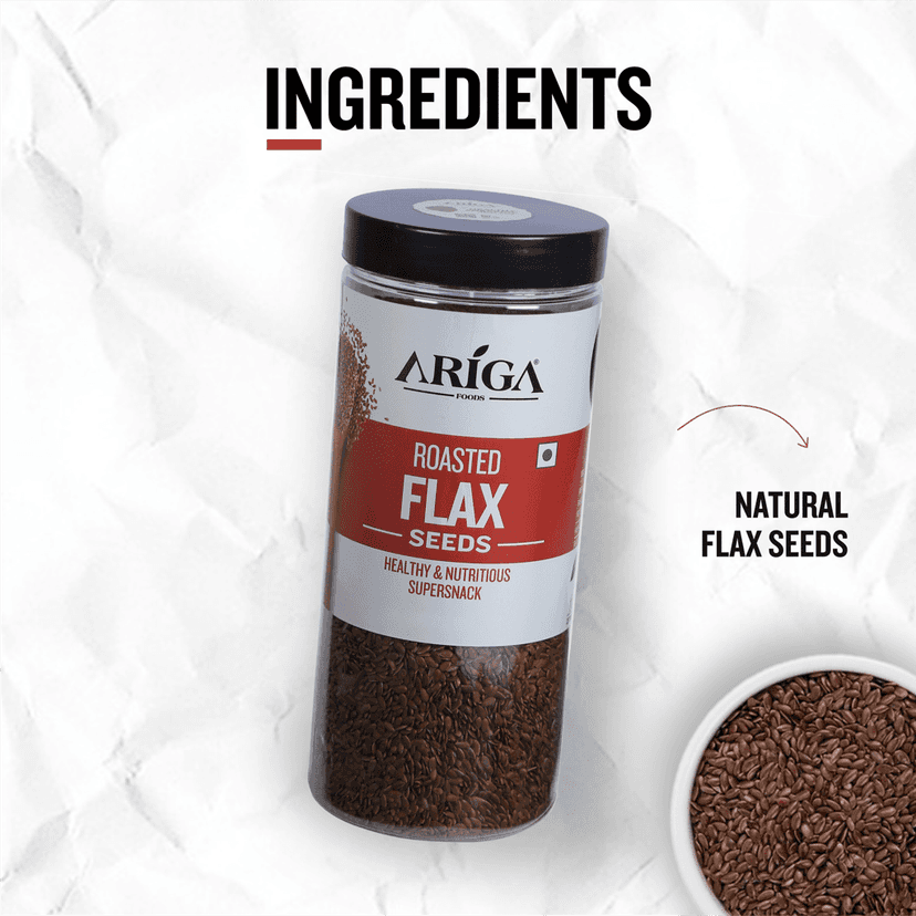 Ariga Foods Roasted Flax Seeds Premium Healthy & Nutritious Brown Flax Seeds (500 g) view 5