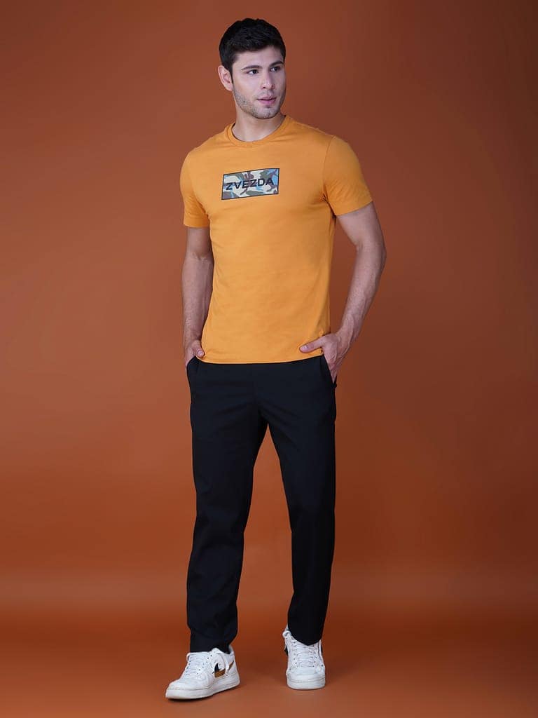 Zvezda Original Men's Cotton Jersey Tee - Euro Fit-Golden view 5