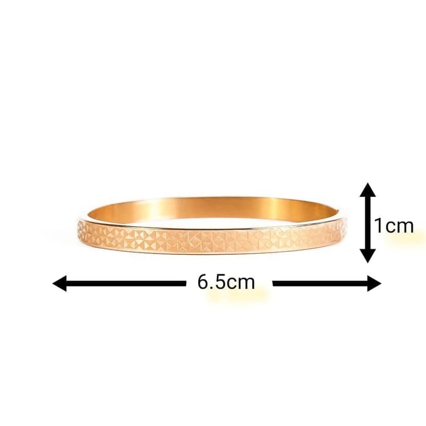Rose Gold Open Bangle Bracelet view 5