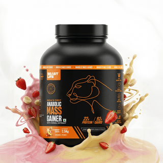 Anabolic Mass Gainer with Ultrasorb Tech | No Maltodextrin | Strawberry Banana | 2.5 kg