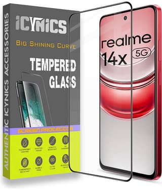 Icynics Tempered Glass Compatible For Realme 14x 5G ( Pack of 1 )