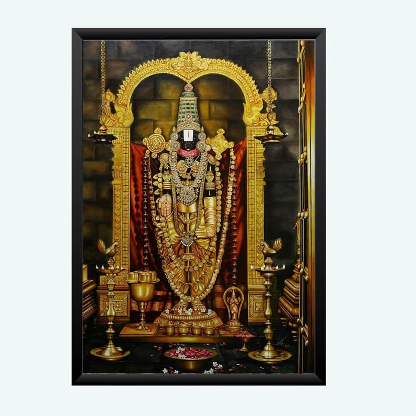 NOKKES tirupati blalaji Venkateswara tirupati blalaji Photo Frames Religious Photo frame 5X7 Inch Photo Frame_AQW24