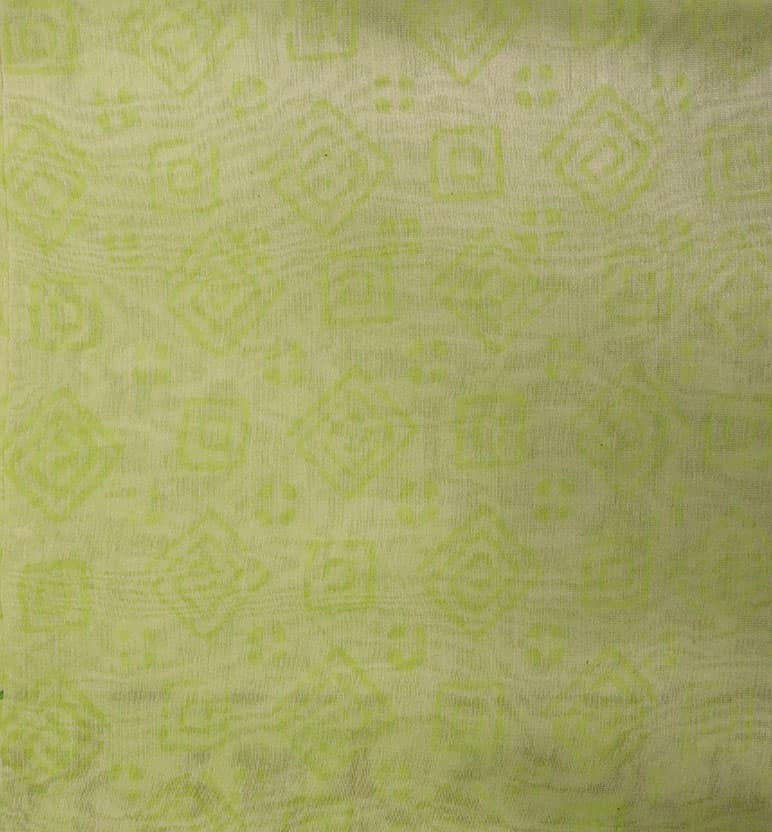 Gond Art Block Print Maheshwari Saree – Heritage Tribal Motif view 5