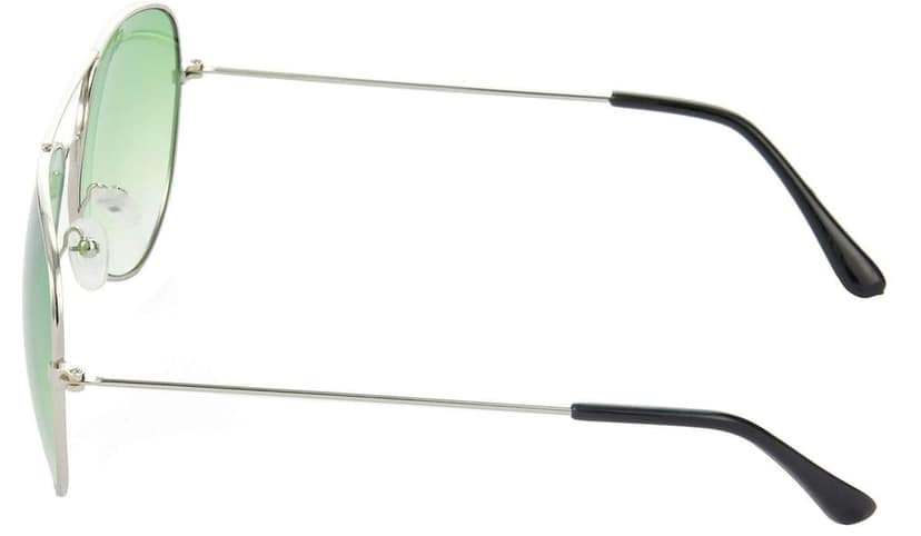 HRINKAR Unisex Wrap-around Sunglasses Golden & Silver Frame, Golden & Green Lens (Medium) - Pack of 2 view 5
