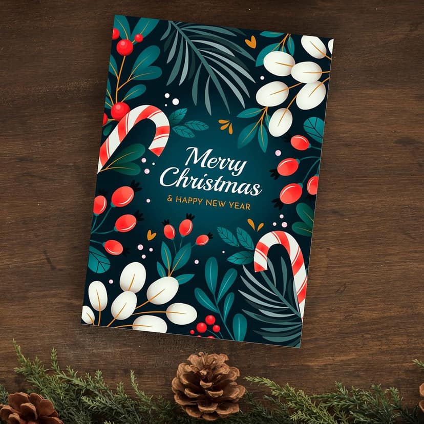 Rack Jack Funny Christmas Xmas Greeting Card for Secret Santa Gifts New Year Friends Family Colleagues with Pastel Envelope - Merry Christmas - Green view 3