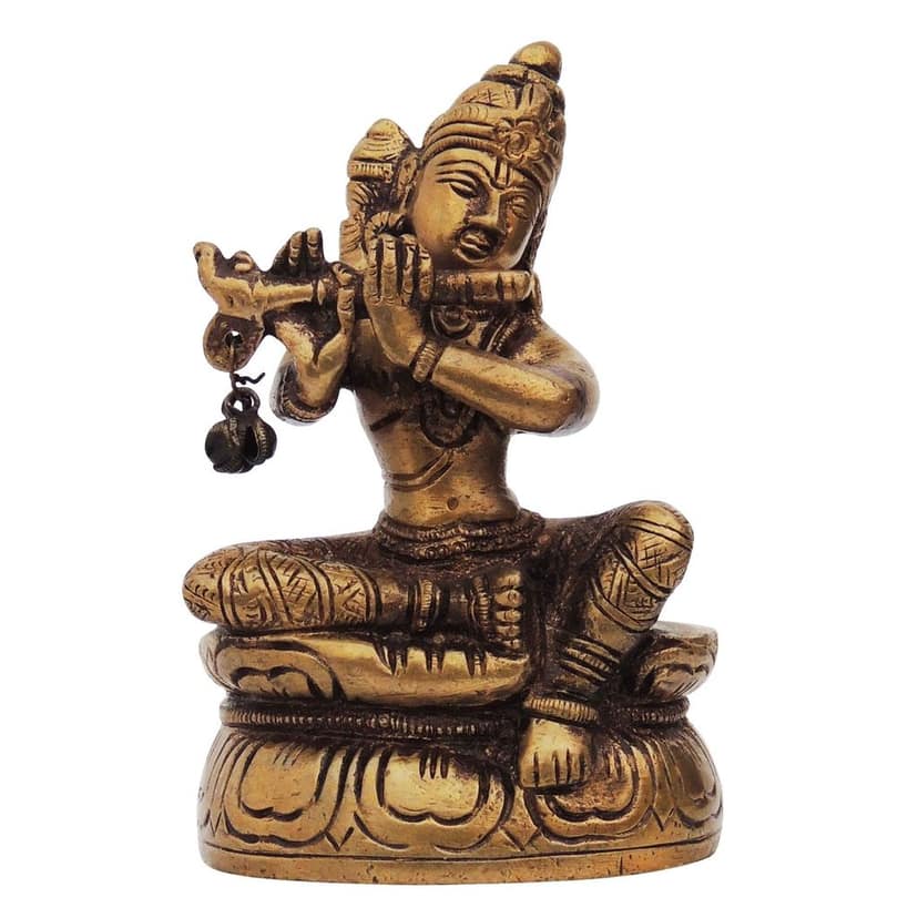 Brass Showpiece Krishna Statue (BSMAS1269 C) view 2
