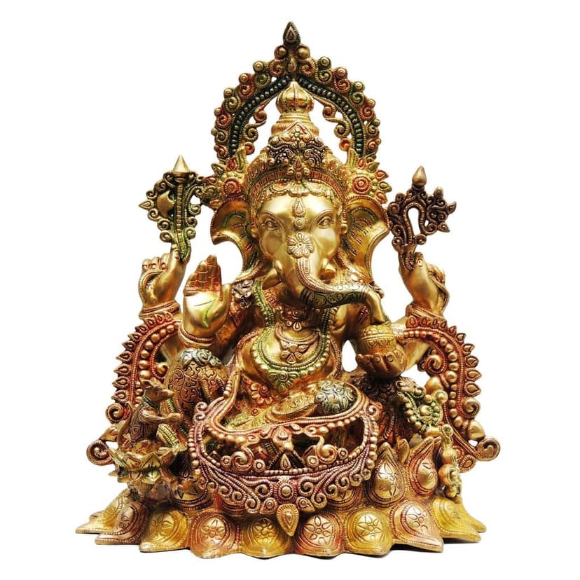 Brass Showpiece Ganesh Ji Statue (BSMAS405) view 2
