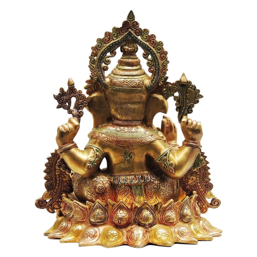 Brass Showpiece Ganesh Ji Statue (BSMAS405) view 3
